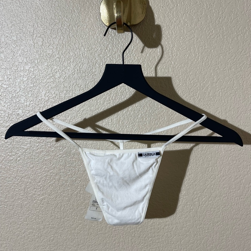 NWT LA PERLA White String Thong